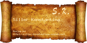 Siller Konstantina névjegykártya